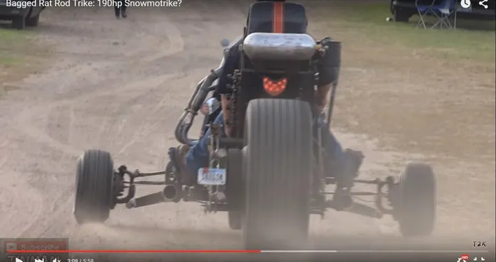 Trike ricavato da una motoslitta con cuore Ninja [Video]