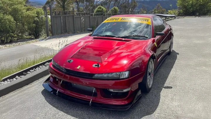 La (ex) Ferrari 456 GT con frontale Nissan e motore rotativo Mazda