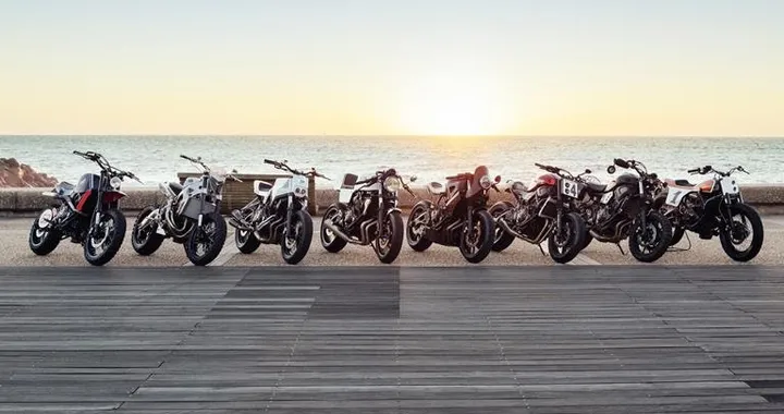 Yamaha al Wheels and Waves 2017 con otto Yard Built