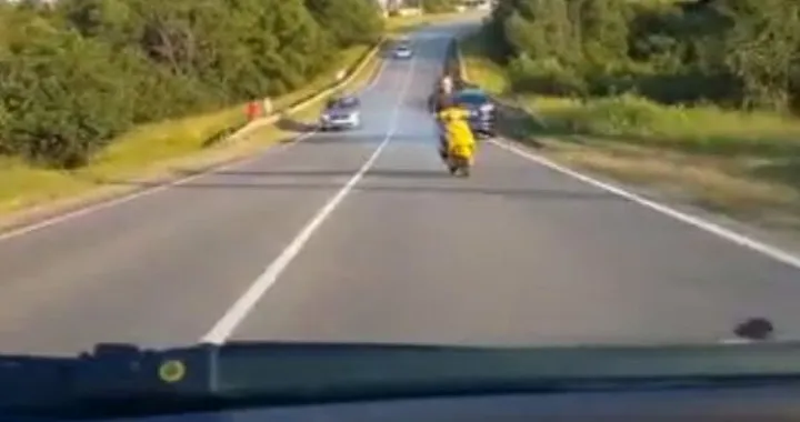 Scooter fa lo slalom contromano tra le auto [Video]