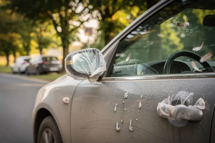 Specchietti coperti con sacchetti di plastica: perché molti fanno così