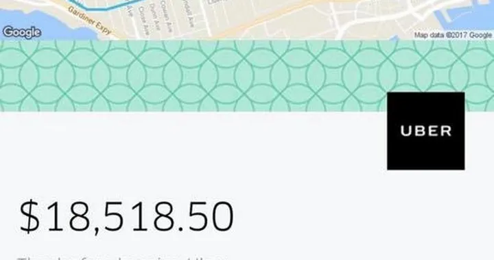 Uber: oltre 12.000 euro per una corsa di 21 minuti