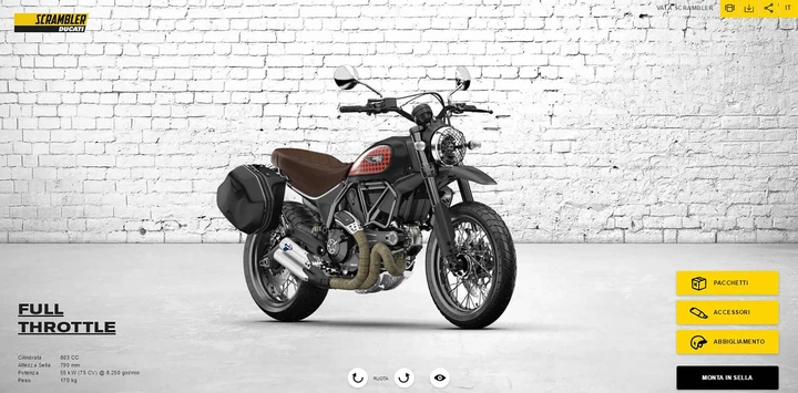 Ducati: configuratore Web per personalizzare la Scrambler