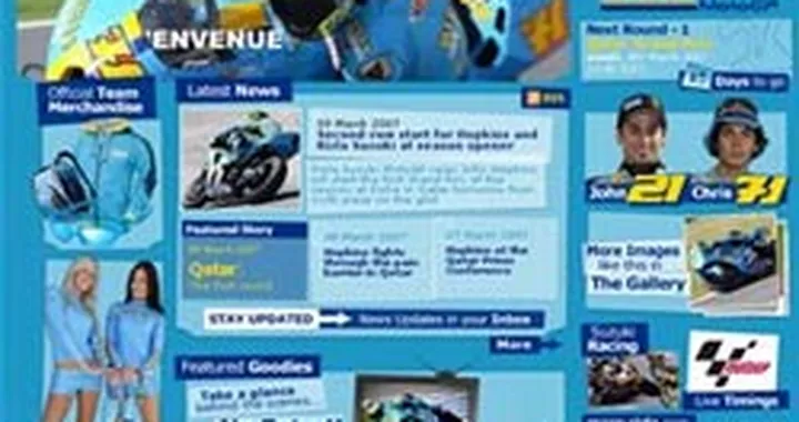 Nuovo sito per il team Suzuki-Rizla motoGp