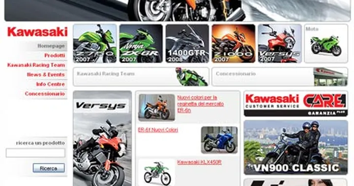 Il sito Kawasaki.it si fa bello