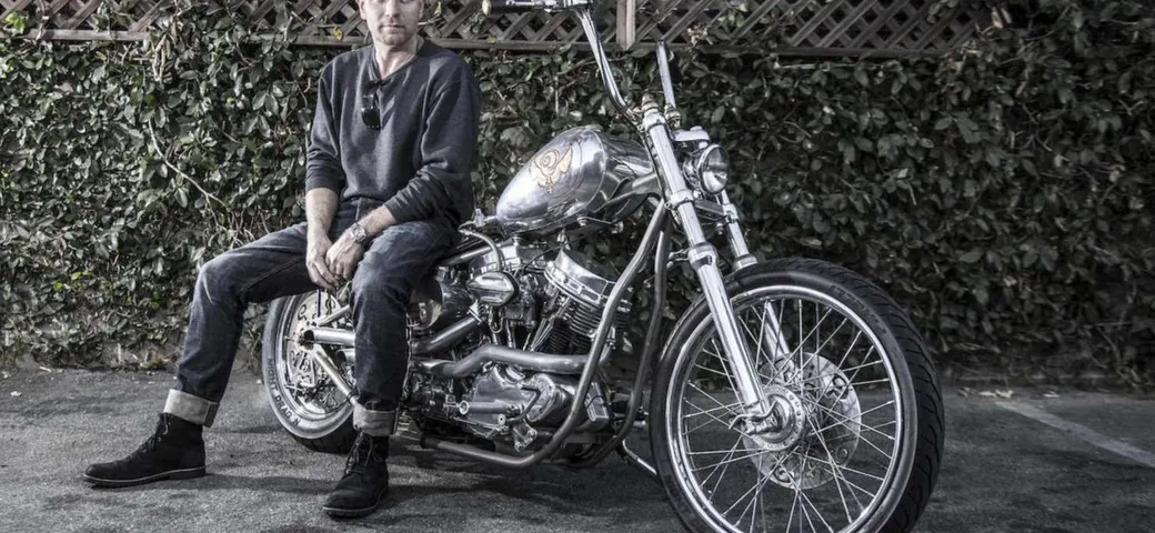 Ewan McGregor e la sua Indian Larry Panhead
