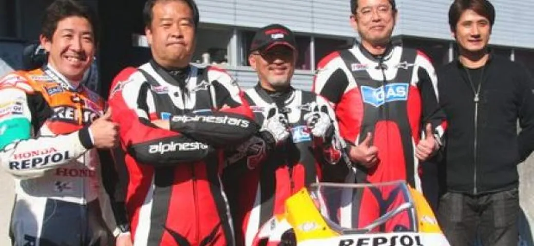 Okada, Ito ed il vicepresidente HRC Nakamoto in gara a Motegi