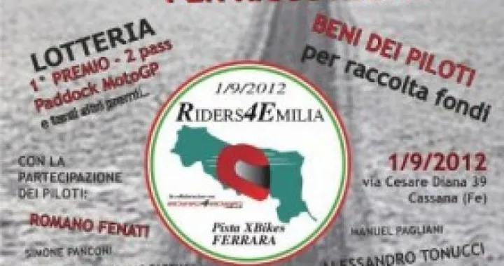 Riders 4 Emilia: Dovizioso, Fabrizio, Fenati e gli altri si sfidano domani a Ferrara per beneficenza