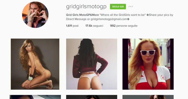 Gli account Instagram da seguire: @gridgirlsmotogp