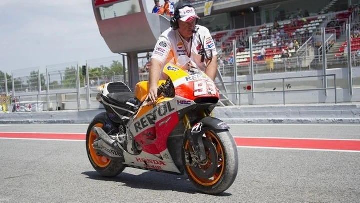 MotoGP: incidente per Marc Marquez nel test HRC di Brno