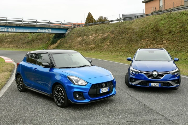 Renault Megane E-Tech Plug-in e Suzuki Swift Sport Hybrid: ibride sportive alla prova
