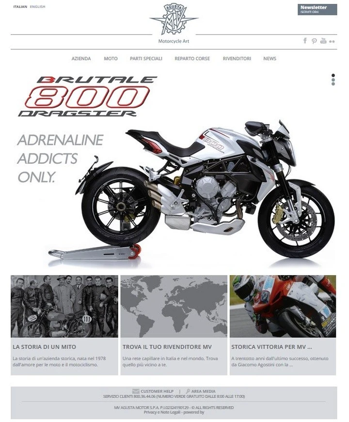 MV Agusta lancia il nuovo sito web ufficiale
