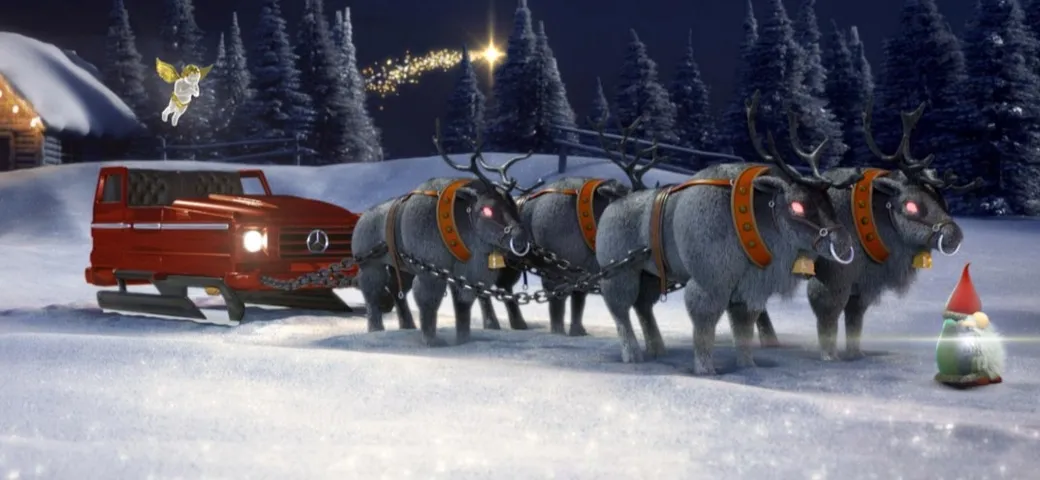 Una slitta per Babbo Natale da parte di Mercedes