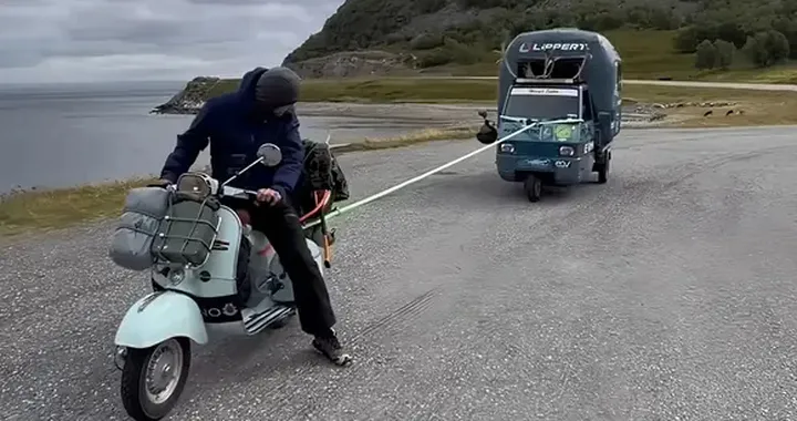 In Ape camperizzata e Vespa fino a Capo Nord: oltre 4.500 km