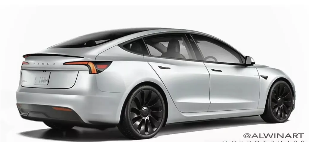 Tesla Model 3 Restyling: novità importanti per la berlina elettrica [RENDER]