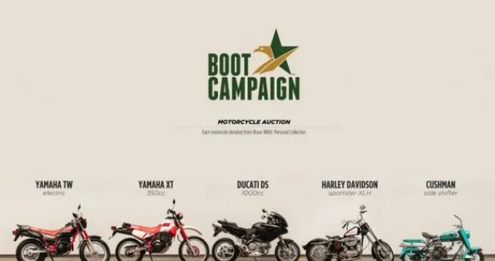 Bruce Willis mette all'asta le sue moto per beneficenza