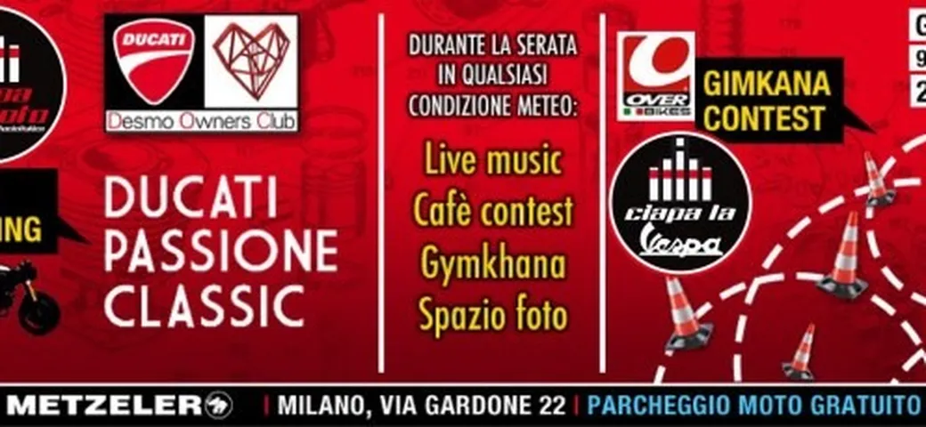 Ducati classiche, Vespa e gimkana a Milano