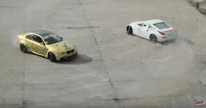 Drift in una ex base sovietica con BMW e Nissan [Video]