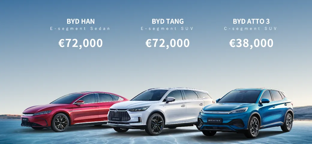 BYD, ecco i prezzi della gamma europea