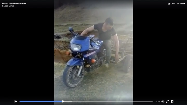 Honda CBR 600 prestata all'uso agricolo [Video]