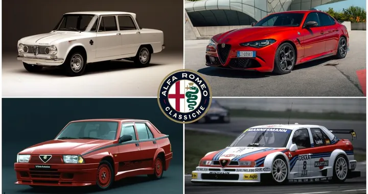 Alfa Romeo, 4 berline leggendarie a Bologna: dalla Giulia TI Super alla 155 V6 TI da 490 CV