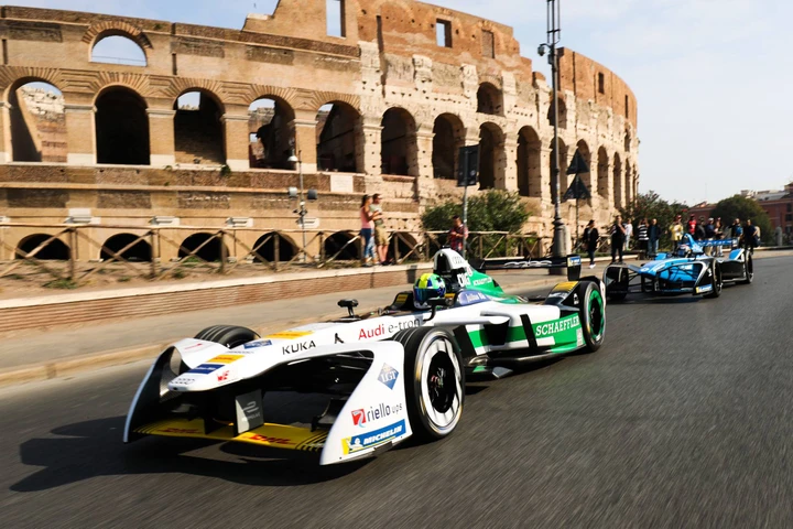 Formula E: il circuito dell'ePrix di Roma al simulatore [Video]