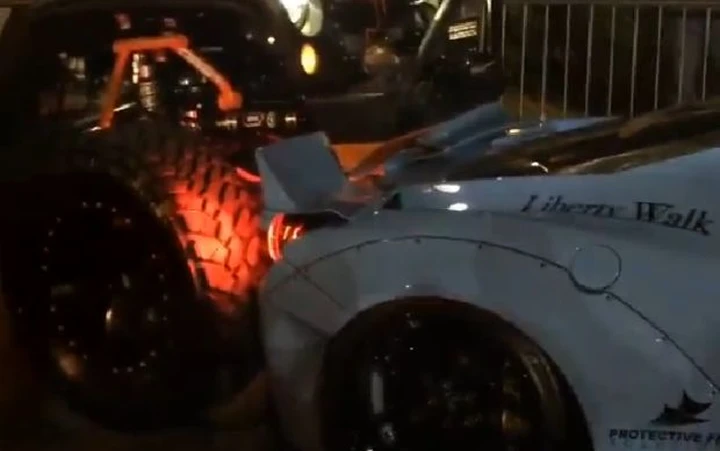 Il video dell'incidente al SEMA fra un fuoristrada ed una Ferrari