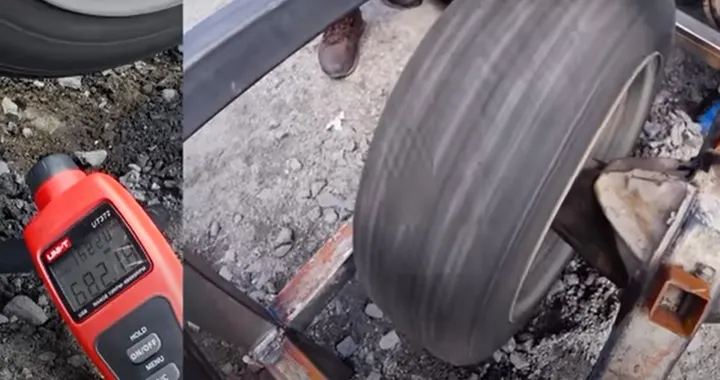 Far girare un pneumatico a 620 km/h: ecco cosa succede [Video]