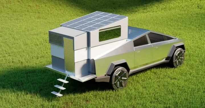 CyberLandr: il futuristico Tesla Cybertruck si trasforma in camper