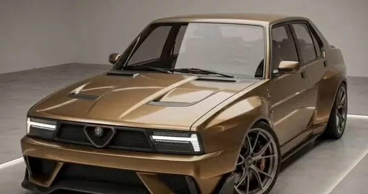 Nuova Alfa 90, design muscolare e cambio manuale: il render che conquista il web