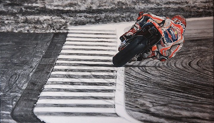 MotoGP, le foto di Olivares su Marquez diventano dipinti