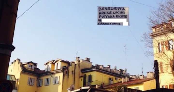 Uber Milano, Benedetta Arese Lucini e lo striscione della vergogna. #iostoconbenedetta
