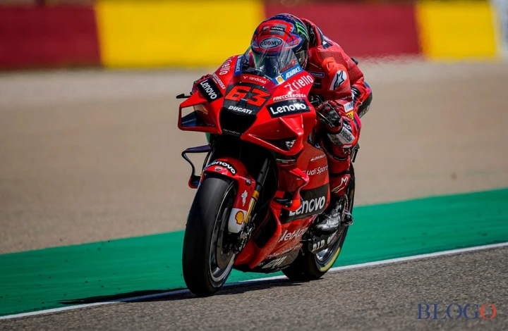 MotoGP, Misano 2 2021: quarta pole consecutiva per Bagnaia. In prima fila anche Luca Marini