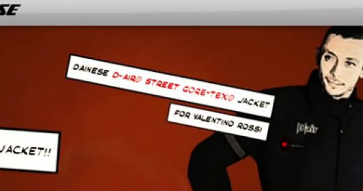 Dainese: video di Valentino stile cartoon per presentare il D-Air Street