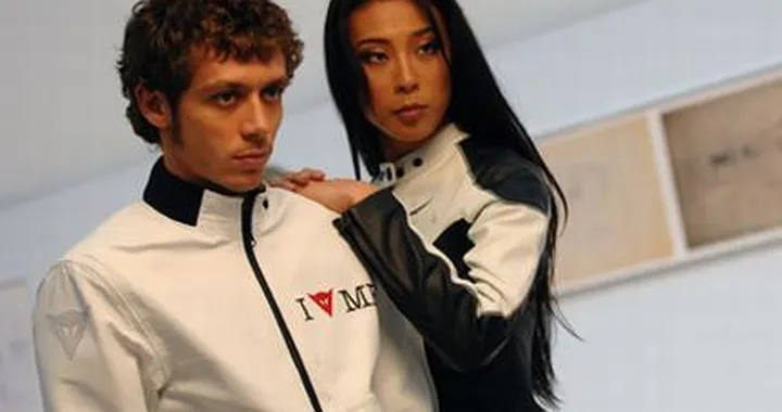 Valentino Rossi con Dainese al Mart di Rovereto