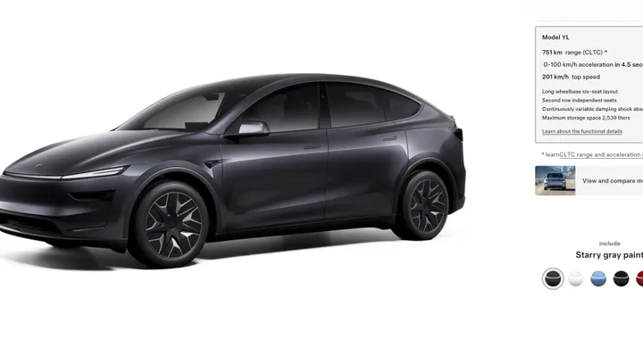 Tesla Model YL, debutta il nuovo SUV a 6 posti: il prezzo