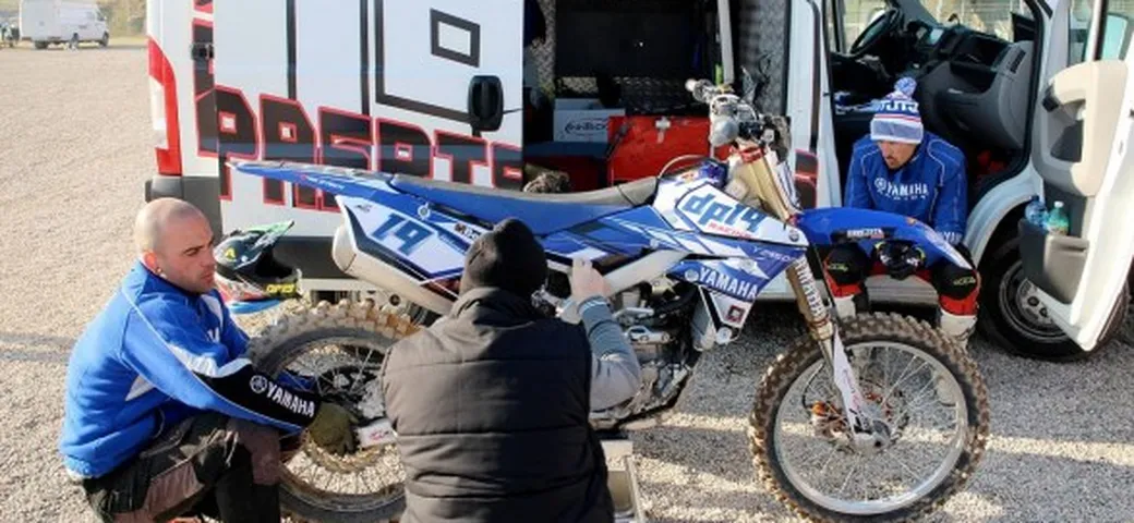 David Philippaerts prova a Mantova la Yamaha YZ450F 2014