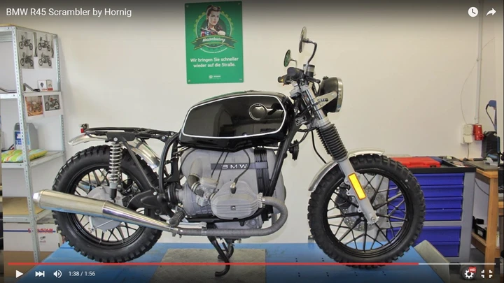 Horning mostra la nascita di una BMW R45 Scrambler [Video]