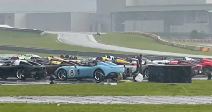 Fiorano: 80 Ferrari Monza rovinate dalla pioggia improvvisa [Video]