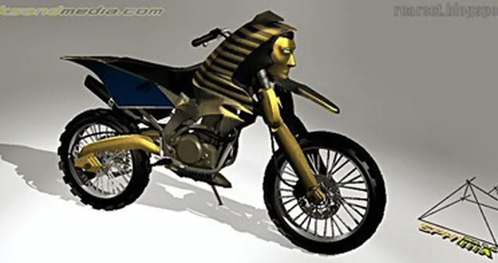 Una motocross a forma di sfinge