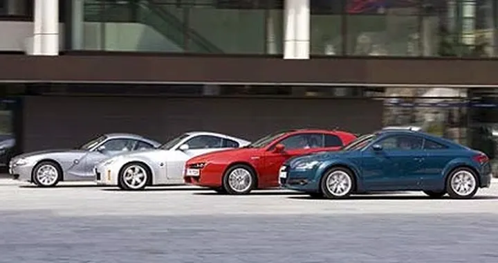 Audi TT contro BMW Z4, Nissan 350Z, Alfa Brera