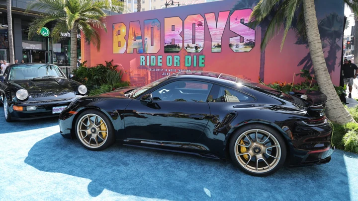 La Porsche 911 Turbo S con Will Smith sul set di 