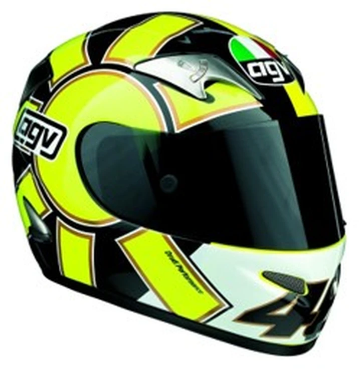Il casco di Vale all'asta per Cuore d'Atleta!