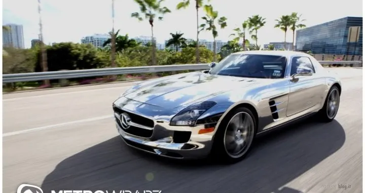Mercedes SLS AMG cromata: foto e informazioni
