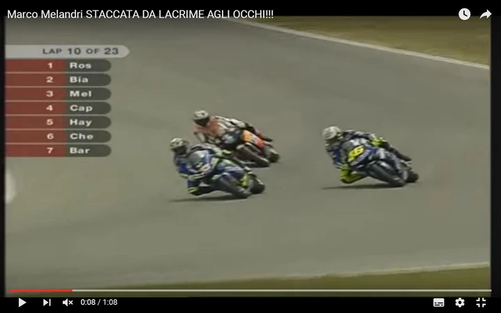 Sorpassi epici: Melandri guadagna due posizioni in staccata [Video]