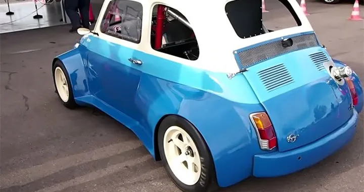 Fiat 500 con motore Suzuki GSX-R1300 Hayabusa [Video]