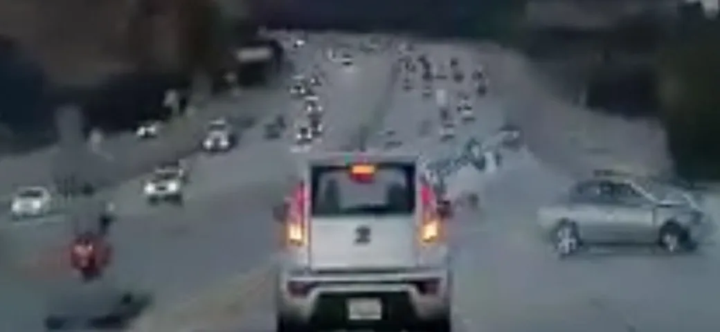 California: Freeway fight