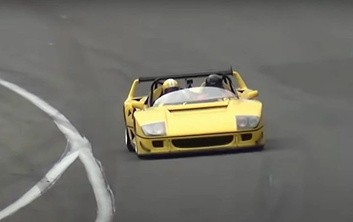 La controversa F40 LM Barchetta sulla pista di Spa [Video]