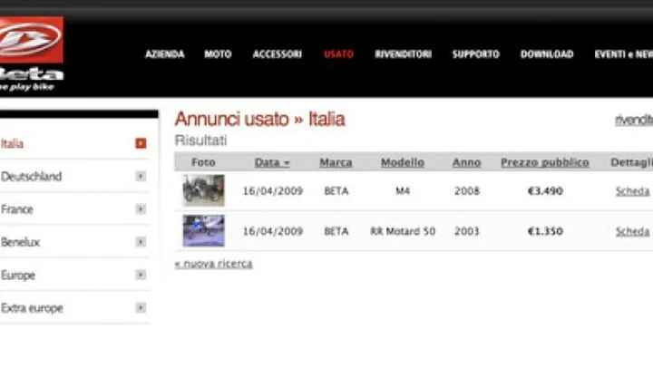 Da oggi l'usato Beta lo trovi sul sito della Casa