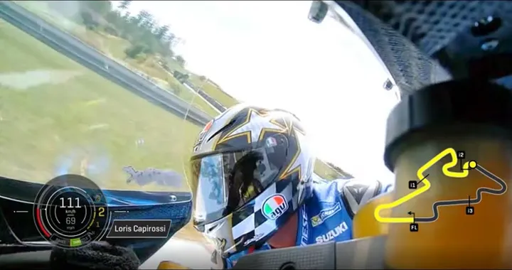 LORIS CAPIROSSI TESTS THE SUZUKI GSX-RR AT BRNO